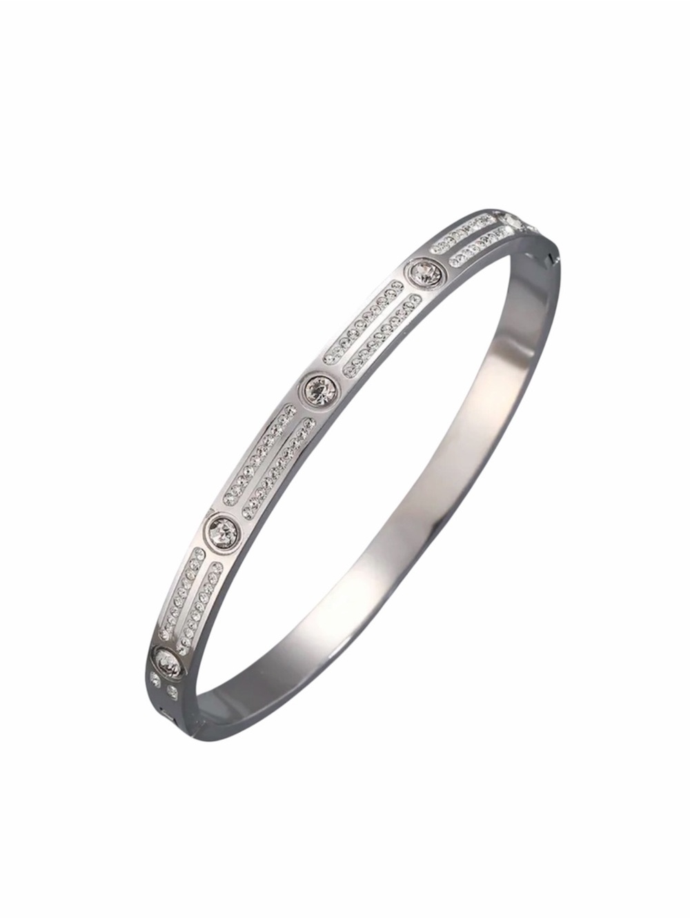 Crystal-Accented Bangle Bracelet NWT